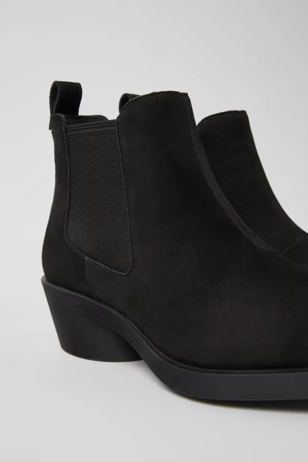 Cheap Camper Zwarte Nubuck Enkellaarzen Voor Dames