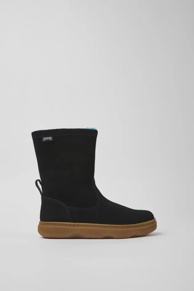Outlet Camper Zwarte Nubuck Kinderlaarzen