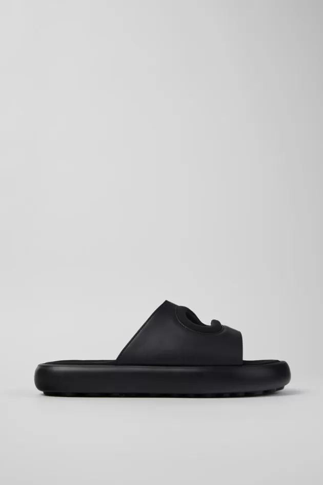 Outlet Camper Zwarte Slipper Van Leer/Textiel Voor Heren