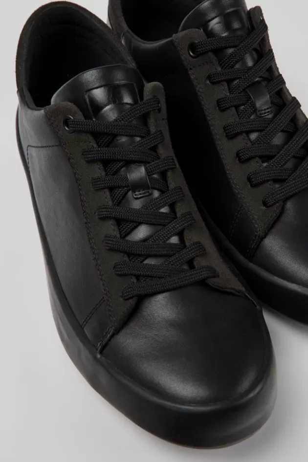 Shop Camper Zwarte Sneaker Van Leer/Nubuck Voor Heren