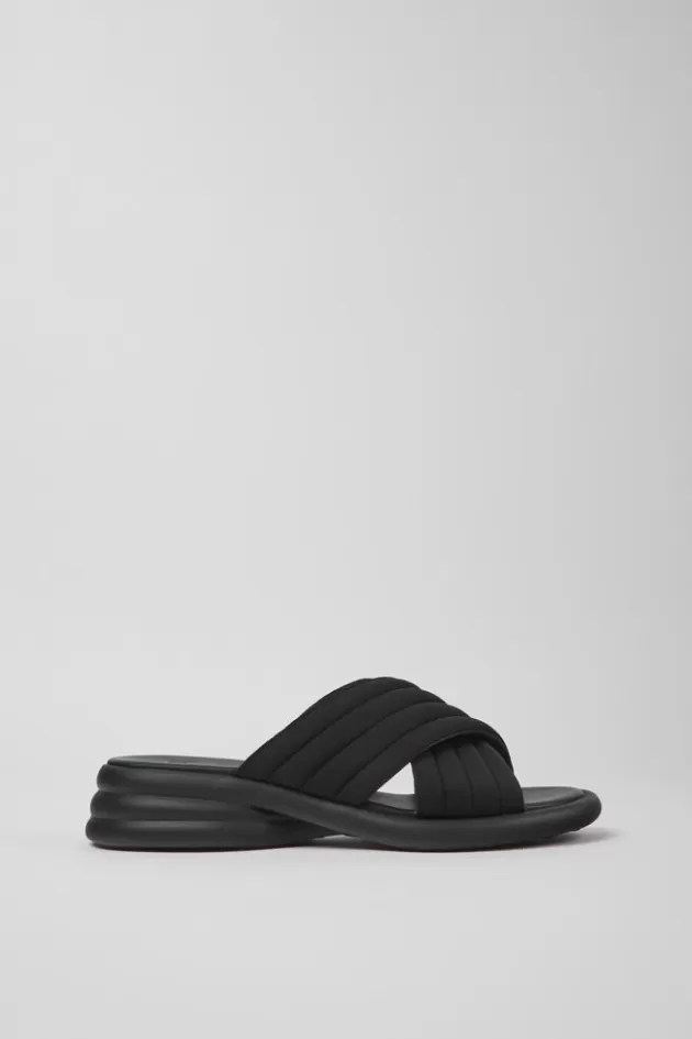 Outlet Camper Zwarte Stoffen Damessandalen